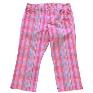 Pink Plaid Ralph Lauren Y2K Style Capri Pants Size 4